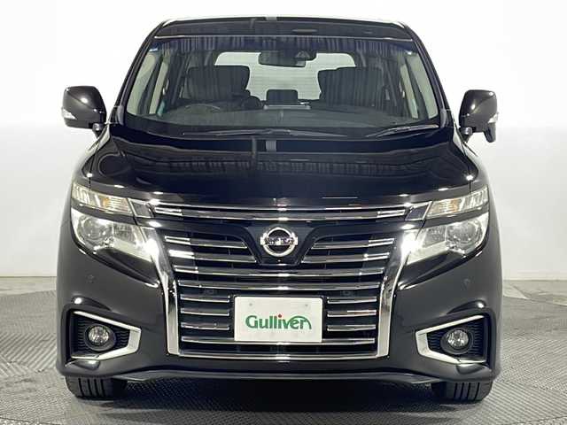 日産 エルグランド 250ハイウェイスターS 広島県 2019(令1)年 4万km ファントムブラック 社外9型ナビ/アルパインフリップダウンモニター/両側パワースライドドア/ハーフレザーシート/オットマン/インテリジェントクルーズコントロール/レーンキープアシスト/衝突軽減ブレーキ/LEDヘッドランプ/オートライト/純正18インチAW/ETC