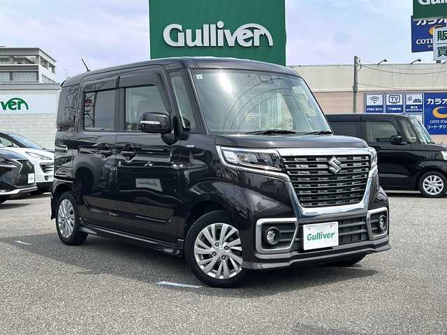 スズキ スペーシア カスタム HYBRID GS 石川県 2019(令1)年 3.1万km アーバンブラウンパールメタリック ワンオーナー/社外ナビ/ワンセグテレビ/後方コーナーセンサー/LEDヘッドライト/バックカメラ/シートヒーター/ドライブレコーダー/アイドリングストップ/ウィンカーミラー/プッシュスタート/パワースライドドア/ETC/ドアバイザー