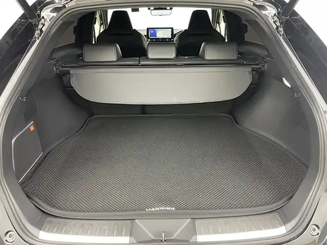 トヨタ ハリアー Z レザーパッケージ 岡山県 2022(令4)年 3.6万km プレシャスブラックパール 純正12.3インチディスプレイオーディオ(ナビ付)/（AMFM/BT/フルセグTV/USB)/パノラミックビューモニター/JBLサウンド/モデリスタフルエアロ/デジタルインナーミラー/黒レザーシート/前席パワーシート/前席シートヒーター/パワーバックドア/ビルトインETC２．０/パワーバックドア/レーダークルーズコントロール/ＬＥＤヘッドライト/オートライト/オートハイビーム/新車保証書