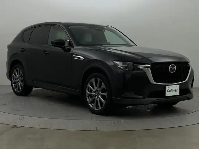 マツダ ＣＸ－６０ XD エクスクルーシブモード 新潟県 2023(令5)年 2.8万km ジェットブラックマイカ 4WD/i-Activesense/サンルーフ/BOSEプレミアムサウンド/純正SDナビ/(AM/FM/SD/フルセグ/Bluetooth)/全方位モニター/前後ドライブレコーダー/パワーバックドア/レーダークルーズコントロール/LEDオートライト/レザーシート/全席シートヒーター/前席エアシート/前席パワーシート/ステアリングヒーター/純正20インチアルミホイール/置くだけ充電/純正フロアマット/スマートキー/スペアキー/ETC