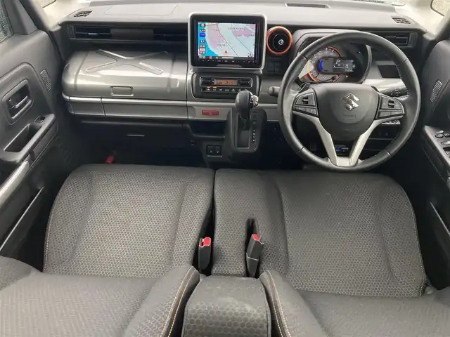 スズキ スペーシア ギア HYBRID XZターボ 島根県 2019(平31)年 3.2万km ツールグリーンパールメタリック/ガンメタリック2トーンルーフ ワンオーナー /社外SDナビ(CD/DVD/BT/フルセグ)/全方位カメラ/衝突被害軽減ブレーキ/車線逸脱警告/両側パワースライドドア /前席シートヒーター /前方ドライブレコーダー/ヘッドアップディスプレイ/オートライト/LEDヘッドライト/パドルシフト/ETC/純正ゴムフロアマット/電動格納ミラー/ミラーウィンカー /社外AW付きスタッドレスタイヤ積み込み/取扱説明書/保証書