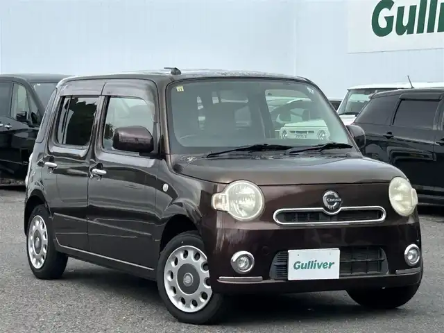ダイハツ ミラ ココア X 福島県 2012(平24)年 4.2万km プラムブラウンクリスタルマイカ ワンオーナー/純正ナビ/ＣＤ/ＤＶＤ/ＦＭ・ＡＭ/純正フロアマット/ドアバイザー/ＬＥＤヘッドライト/ドライブレコーダー/ｅｃｏＩＤＬＥ