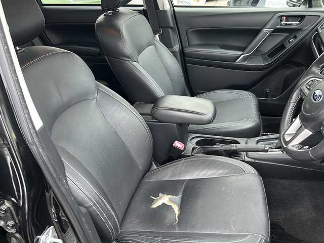 スバル フォレスター S－リミテッド 富山県 2016(平28)年 13.6万km クリスタルブラックシリカ ワンオーナー/スマートキー２本/レザーシート/4WD/パワーシート（D席メモリー付き）/社外メモリナビ（AVIC-ZH0999）/フルセグTV/CD/DVD再生/Bluetooth/ETC/バックカメラ/パドルシフト/アイドリングストップ/純正18インチAW/ACC/レーンキープアシスト/シートヒーター（全席）/LEDヘッドライト/フォグランプ/純正フロアマット/純正ドアバイザー/横滑り防止装置/BSM/電動格納ウィンカーミラー/ステアリングスイッチ/オートライト/革巻きステアリング/パワーバックドア/タイヤ積み込み/（スタッドレス225/60/R17）