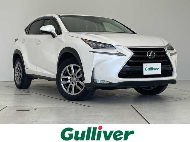 レクサス ＮＸ 300h バージョンL 愛知県 2016(平28)年 5.1万km ソニッククォーツ レクサスセーフティセンス/純正ナビ/サンルーフ/三眼LEDヘッドライト/本革レザー/バックカメラ/電動リアゲート/パワーシート/コーナーセンサー/純正アルミホイール/ETC2.0/パドルシフト/ステアリングヒーター/オートマチックハイビーム/ドライブレコーダー/衝突軽減システム/フルセグ/CD DVD/Bluetooth/ステアリングスイッチ/スマートキー/プッシュスタート