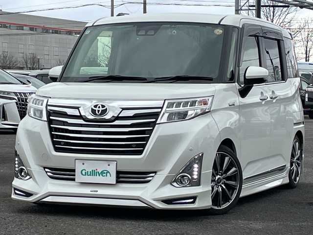 トヨタ ルーミー カスタムG 道央・札幌 2020(令2)年 7.6万km パールホワイトⅢ ４WD/寒冷地仕様/純正SDナビ/AM/FM/BT/SD/CD/フルセグ/衝突被害軽減ブレーキ/横滑り防止装置/クルーズコントロール/クリアランスソナー/バックカメラ/サイドカメラ/フロントカメラ/全方位カメラ/アラウンドビューモニター/ビルトインETC/ドライブレコーダー/アイドリングストップ/ワイパーデアイサー/両側パワースライドドア/革巻きステアリング/ステアリングリモコン/プッシュスタート/スマートキー/LEDヘッドライト/オートライト/オートマチックハイビーム/フォグランプ/電動格納ミラー/ウィンカーミラー/社外フロアマット/ドアバイザー/モデリスタフルエアロ/社外AW冬タイヤ積込/165/65/R14/2019年/山6mm/純正AW夏タイヤ積込/165/65/R14/2019年/山4mm