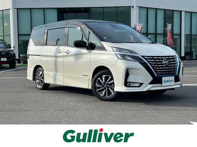 日産 セレナ e－パワー ハイウェイスター V 奈良県 2020(令2)年 2.5万km ブリリアントホワイトパール 2トーン 両側パワースライドドア/純正ナビ(フルセグTV/CD/DVD/AM・FM/BT/HDMI)/純正フリップダウンモニター/アラウンドビューモニター/ETC/クルーズコントロール/プロパイロット/インテリジェントエマージェンシーブレーキ/インテリジェントパーキングアシスト/オートブレーキホールド/純正16インチアルミホイール/純正フロアマット
