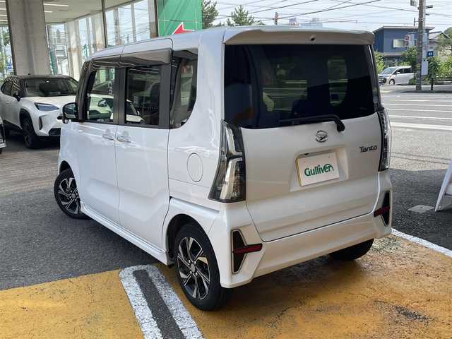 ダイハツ タント カスタム X セレクション 静岡県 2020(令2)年 1.4万km シャイニングホワイトパール ワンオーナー/純正ナビ/フルセグTV/DVD/CD/SD/BT/全方位カメラ/両側パワースライドドア/ハーフレザーシート/前席シートヒーター /前後コーナーセンサー/ビルトインETC/LEDヘッドライト/LEDフォグライト/前方ドライブレコーダー/衝突軽減ブレーキ/レーンキープアシスト/ステアリングスイッチ/スマートキー×2/保証書/取扱説明書/R4/R5点検記録簿有