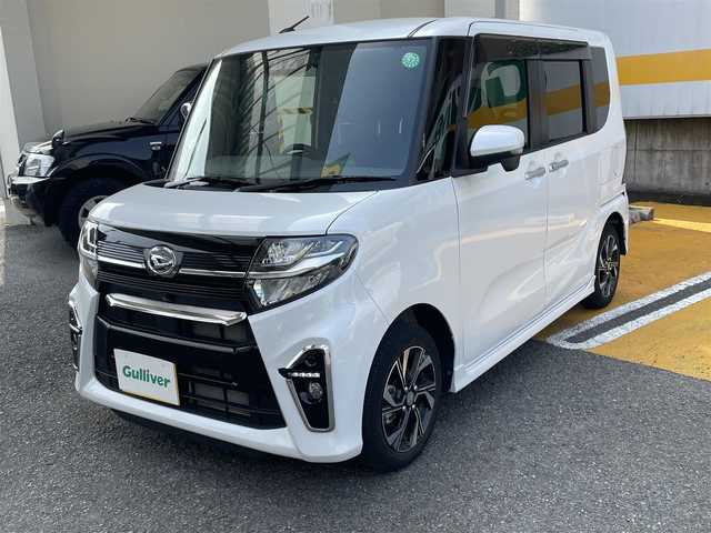 ダイハツ タント カスタム X セレクション 静岡県 2020(令2)年 1.4万km シャイニングホワイトパール ワンオーナー/純正ナビ/フルセグTV/DVD/CD/SD/BT/全方位カメラ/両側パワースライドドア/ハーフレザーシート/前席シートヒーター /前後コーナーセンサー/ビルトインETC/LEDヘッドライト/LEDフォグライト/前方ドライブレコーダー/衝突軽減ブレーキ/レーンキープアシスト/ステアリングスイッチ/スマートキー×2/保証書/取扱説明書/R4/R5点検記録簿有