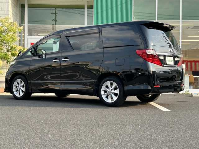 トヨタ アルファード 240S タイプゴールド 岡山県 2013(平25)年 9.6万km ブラック ALPINE9インチナビ/フルセグTV、CD、DVD、AM、FM/Bluetooth、/バックカメラ/パワーバックドア/両側パワースライドドア/前後ドライブレコーダー/GPSレーダー/ビルトインETC/クルーズコントロール/ハーフレザーシート/オットマン/前後コーナーセンサー