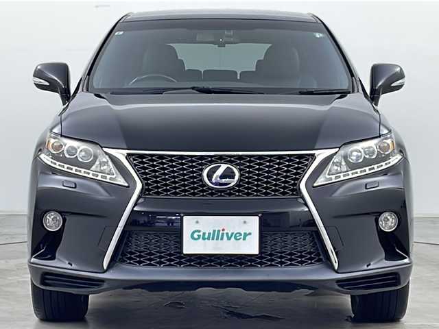 レクサス ＲＸ 450h Fスポーツ 道央・札幌 2013(平25)年 6.6万km ブラック ・4WD/・純正ナビ&CD&DVD&BT/・パワーバックドア/・バックカメラ/・クルーズコントロール/・ビークルスタビリティコントロール/・ヘッドアップディスプレイ/・前後ドライブレコーダー/・ビルトインETC/・前席シートヒーター/・レザーシート/・社外フロアマット/・プッシュスタート/・ヘッドライトウォッシャー/・LEDヘッドライト/・オートライト/・スマートキー/・スペアキー