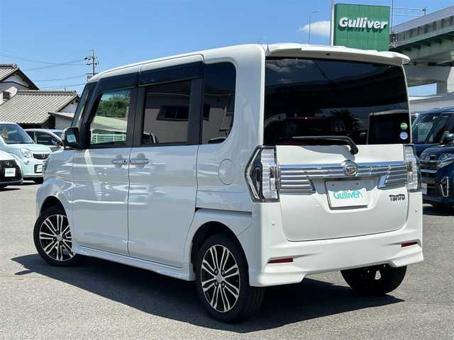 ダイハツ タント カスタム RS トップED SAⅡ 愛知県 2016(平28)年 5.1万km パールホワイトⅢ 純正SDナビ/（AM/FM/CD/DVD/SD)/バックカメラ/ETC/両側パワースライドドア/純正15インチAW/LEDヘッドライト/フォグランプ/プッシュスタート/アイドリングストップ/革巻きステアリング/スマートキー/スペアキー/ドアバイザー/フロアマット