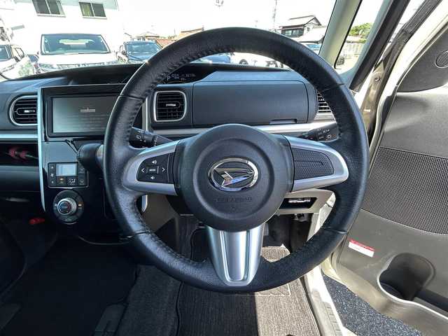 ダイハツ タント カスタム RS トップED SAⅡ 愛知県 2016(平28)年 5.1万km パールホワイトⅢ 純正SDナビ/（AM/FM/CD/DVD/SD)/バックカメラ/ETC/両側パワースライドドア/純正15インチAW/LEDヘッドライト/フォグランプ/プッシュスタート/アイドリングストップ/革巻きステアリング/スマートキー/スペアキー/ドアバイザー/フロアマット
