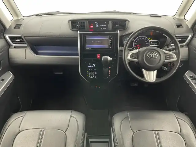 トヨタ ルーミー カスタムG－T 愛知県 2017(平29)年 4.7万km ブラックマイカメタリック コンフォートパッケージ/ナビレディパッケージ/フォグランプ/両側パワースライドドア/LEDライト/ETC/プッシュスタート/スマートキー/Bluetooth/社外ナビ/フルセグTV/ターボ車/純正アルミホイール