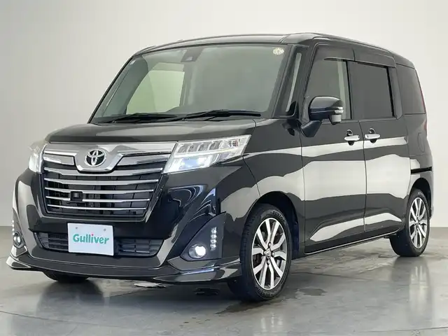 トヨタ ルーミー カスタムG－T 愛知県 2017(平29)年 4.7万km ブラックマイカメタリック コンフォートパッケージ/ナビレディパッケージ/フォグランプ/両側パワースライドドア/LEDライト/ETC/プッシュスタート/スマートキー/Bluetooth/社外ナビ/フルセグTV/ターボ車/純正アルミホイール
