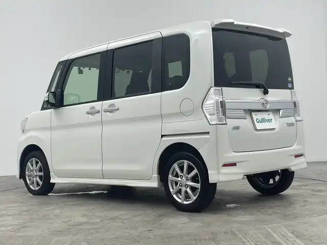 ダイハツ タント カスタム X SA 三重県 2014(平26)年 2.2万km パールホワイトⅢ /禁煙車//社外7インチナビ//バックカメラ//スマートアシスト//ETC//プッシュスタート//片側パワースライドドア//HIDヘッドライト//純正14インチアルミホイール//スマートキー//フォグランプ//オートライト