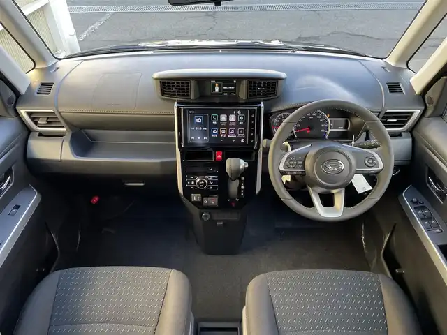 ダイハツ トール カスタムG ターボ 東京都 2025(令7)年 0.1千km ブラックマイカメタリック 登録済未使用車　/純正９型連携ＤＡ　/・BluetoothAudio/HDMI/・AppleCarPlay&AnudoidAuto/アラウンドビューモニター/ＬＥＤヘッドライト　/・LEDフォグランプ　/スマートアシスト　/・先行車発進お知らせ機能/・ふらつき警報/・アダプティブクルーズコントロール　/・コーナーセンサー　/・車線逸脱警報/・衝突警報機能/・路外逸脱警報/ウェルカムオープン機能付パワースライドドア/アイドリングストップ/プッシュエンジンスタート/Wエアバック＆ABS