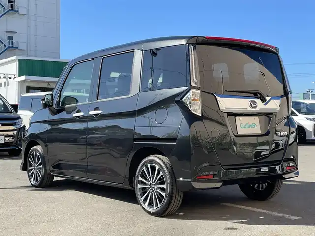 ダイハツ トール カスタムG ターボ 東京都 2025(令7)年 0.1千km ブラックマイカメタリック 登録済未使用車　/純正９型連携ＤＡ　/・BluetoothAudio/HDMI/・AppleCarPlay&AnudoidAuto/アラウンドビューモニター/ＬＥＤヘッドライト　/・LEDフォグランプ　/スマートアシスト　/・先行車発進お知らせ機能/・ふらつき警報/・アダプティブクルーズコントロール　/・コーナーセンサー　/・車線逸脱警報/・衝突警報機能/・路外逸脱警報/ウェルカムオープン機能付パワースライドドア/アイドリングストップ/プッシュエンジンスタート/Wエアバック＆ABS