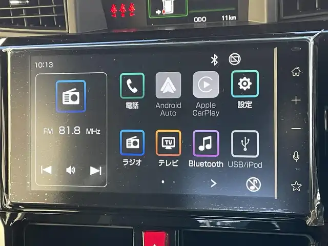 ダイハツ トール カスタムG ターボ 東京都 2025(令7)年 0.1千km ブラックマイカメタリック 登録済未使用車　/純正９型連携ＤＡ　/・BluetoothAudio/HDMI/・AppleCarPlay&AnudoidAuto/アラウンドビューモニター/ＬＥＤヘッドライト　/・LEDフォグランプ　/スマートアシスト　/・先行車発進お知らせ機能/・ふらつき警報/・アダプティブクルーズコントロール　/・コーナーセンサー　/・車線逸脱警報/・衝突警報機能/・路外逸脱警報/ウェルカムオープン機能付パワースライドドア/アイドリングストップ/プッシュエンジンスタート/Wエアバック＆ABS