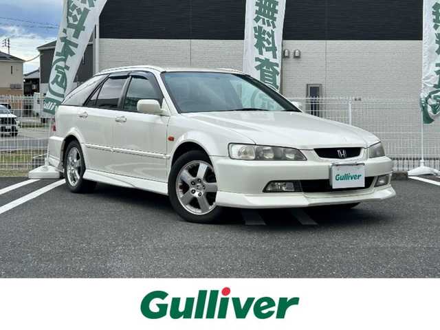 ホンダ アコード ワゴン SiR スポーティア 三重県 2000(平12)年 14.7万km プレミアムホワイトパール 登録時146182km/ワンオーナー/メーカーナビ（ＦＭ／ＡＭ）/禁煙車/スペアキー1本/本革センターアームレスト（オレンジ）/ハーフレザーシート(黒)/純正フロアマット/電格ミラー