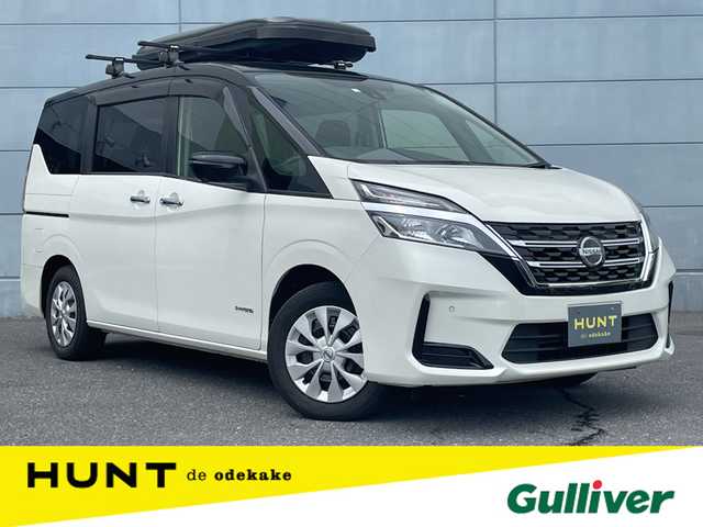 日産 セレナ X V 千葉県 2022(令4)年 4.2万km ブリリアントホワイトパール 衝突軽減ブレーキ/レーンキープアシスト/クリアランスソナー/ブラインドスポットモニター/純正10インチＳＤナビ/　フルセグ/BT/DVD/CD/MSV/アラウンドビューモニター/ステアリングスイッチ/クルーズコントロール/ETC/両側パワースライドドア/LEDヘッドライト/オートライト/スマートキー/プッシュスタート/ルーフキャリア