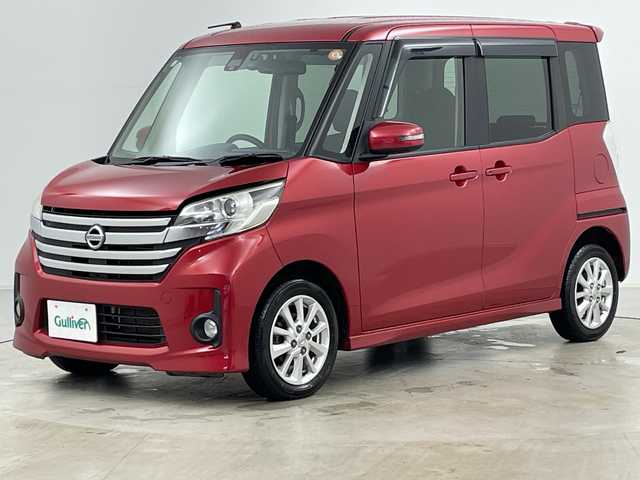 日産 デイズ ルークス ハイウェイスターX 道央・札幌 2016(平28)年 5.1万km スパークリングレッドM ・４WD/・純正ナビ/　CD/DVD/BT/SD/・フルセグTV/・アラウンドビューモニター/・エマージェンシーブレーキ/・運転席シートヒーター/・左パワースライドドア /・アイドリングストップ/・ドライブレコーダー/・モニター付きインナーミラー/・アイドリングストップ/・オートライト/・HIDヘッドライト/・フォグランプ/・プッシュスタート/・スマートキー/・純正フロアマット/・純正ドアバイザー/・14インチ純正アルミホイール/・スペアキー