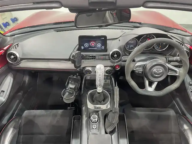マツダ ロードスター ＲＦ RS 愛知県 2017(平29)年 11.9万km ソウルレッドクリスタルM 純正８インチナビ　/（Bluetooth/CD・DVD再生/SD/FM/AM/AUX/スマホ連携）/ＢＯＳＥサウンド　/ＢＢＳ１７インチＡＷ　/純正Ｆエアロ　/衝突軽減ブレーキ　/シートヒーター　/ＥＴＣ　/バックカメラ　/ブラインドスポットモニター　/社外マフラー　/ドライブレコーダー　/アイドリングストップ/半革シート/純正フロアマット/プッシュスタート/　　-スマートキー