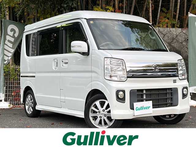 スズキ エブリィ ワゴン PZターボ スペシャル 京都府 2018(平30)年 6.2万km パールホワイト ワンオーナー車/純正ナビ/・フルセグTV/BT Audio/CD/DVD/AM/FM/・バックカメラ/ETC/両側パワースライドドア/オートステップ/プッシュスタート/オートライト/電格ウィンカーミラー/オートリトラクタブルミラー/衝突軽減/横滑り防止/ステアリングスイッチ/AW付スタッドレスタイヤ×４車載/純正ドアバイザー/純正フロアマット/保証書/取扱説明書/スマートキースペア