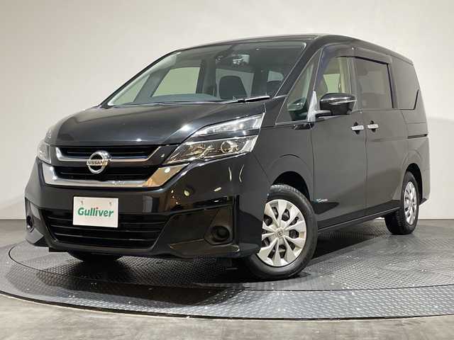 日産 セレナ X Vセレクション 愛媛県 2017(平29)年 5.3万km ダイヤモンドブラック 純正ナビ/Bluetooth/フルセグ/プロパイロット/フリップダウンモニター/両側電動スライドドア/全周囲カメラ/衝突被害軽減ブレーキ/レーンキープアシスト/前後コーナーセンサー/LEDヘッドライト/オートライト/ドライブレコーダー/ETC/ウォークスルー/プッシュスタート/保証書/取扱説明書