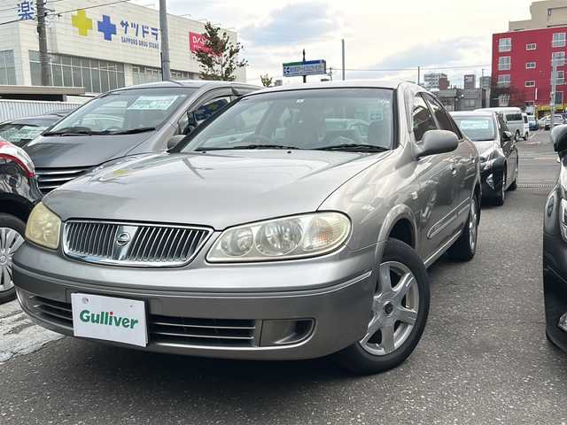 日産 ブルーバード シルフィ 18Vi－4 道央・札幌 2003(平15)年 4.8万km チタニウムシルバー カーオーディオ（FM/AM/CD)/オートライト/エンジンスターター/電動格納ミラー/パワーウィンドウ/デフロスター/純正マット/ラバーマット/積込冬タイヤ