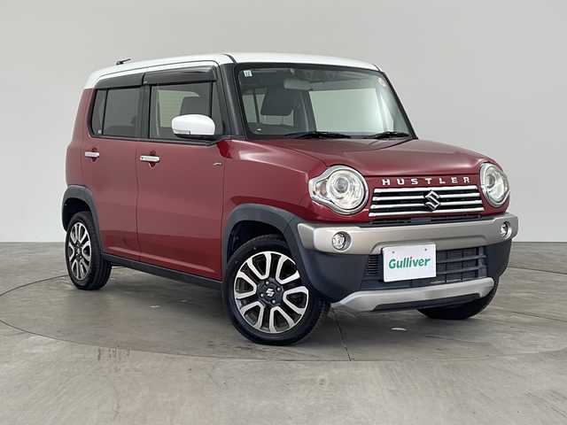 スズキ ハスラー Jスタイル Ⅱ 兵庫県 2015(平27)年 8.6万km フェニックスレッドパール/ホワイト2トーンルーフ ・社外ナビ/CD/DVD/Bluetooth/TV/SD/・バックカメラ/・ビルトインETC/・デュアルカメラブレーキサポート/・レーンキープアシスト/・ステアリングスイッチ/・シートヒーター/・プッシュスタート/・スマートキー/・アイドリングストップ/・社外レーダー探知機/・HIDヘッドライト/・オートライト/・フォグランプ/・純正15インチアルミホイール