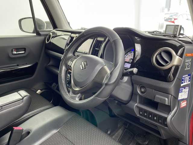 スズキ ハスラー Jスタイル Ⅱ 兵庫県 2015(平27)年 8.6万km フェニックスレッドパール/ホワイト2トーンルーフ ・社外ナビ/CD/DVD/Bluetooth/TV/SD/・バックカメラ/・ビルトインETC/・デュアルカメラブレーキサポート/・レーンキープアシスト/・ステアリングスイッチ/・シートヒーター/・プッシュスタート/・スマートキー/・アイドリングストップ/・社外レーダー探知機/・HIDヘッドライト/・オートライト/・フォグランプ/・純正15インチアルミホイール