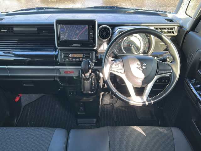 スズキ スペーシア カスタム HYBRID XS 秋田県 2019(令1)年 7.2万km ムーンライトバイオレットPM 社外メモリナビ/社外BT、CD、DVD、TV/前後ドライブレコーダー/両側パワースライドドア/純正15インチAW/コーナーセンサー/４WD/取説、保証書