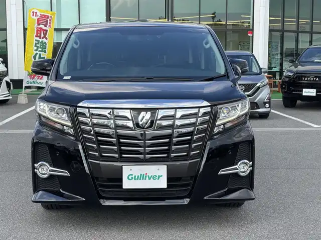 トヨタ アルファード S Cパッケージ 宮城県 2017(平29)年 6.7万km ブラック サンルーフ/純正10インチナビ（NSZN-Z66T）/（フルセグ/BT/CD/DVD）/純正12インチフリップダウンモニター（V12T-R66C）/クルーズコントロール/バックカメラ/パワーバックドア/両側パワースライドドア/レザーシート（ブラック）/運転席メモリシート/全席パワーシート/前席シートヒーター/ステアリングヒーター/後席サンシェード/前方ドライブレコーダー（DRT-H66A)/ETC/純正18インチAW/スペアキーX1