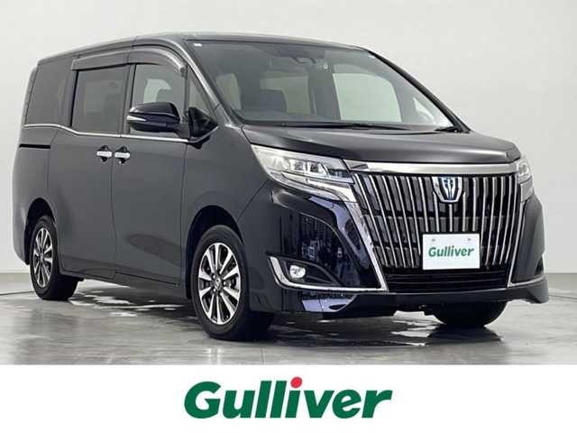 トヨタ エスクァイア ハイブリッド Gi プレミアムパッケージ ブラックテーラード 千葉県 2021(令3)年 5.9万km ブラック 禁煙車　/衝突軽減システム　/純正ナビ　/ＡＭ　ＦＭ　ＣＤ　ＤＶＤ　ＢＴ　フルセグ　/後席モニター　/レーンキープアシスト　/コーナーセンサー　/両側パワースライドドア　/先行車発進お知らせ　/ＬＥＤヘッドライト/クルーズコントロール/フォグランプ/シートヒーター/ハンドルヒーター/バックカメラ/ハーフレザーシート/電格ミラー/純正アルミホイール/純正フロアマット/プッシュスタート/スマートキー