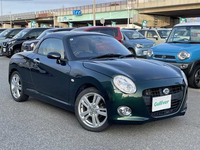ダイハツ コペン セロ 石川県 2016(平28)年 5.7万km ブリティッシュグリーンマイカ 社外メモリーナビ/CD/DVD/フルセグTV/LEDヘッドライト/ETC/スマートキー/プッシュスタート/シートヒーター/ETC/純正アルミホイール/電動ミラー/電動オープン