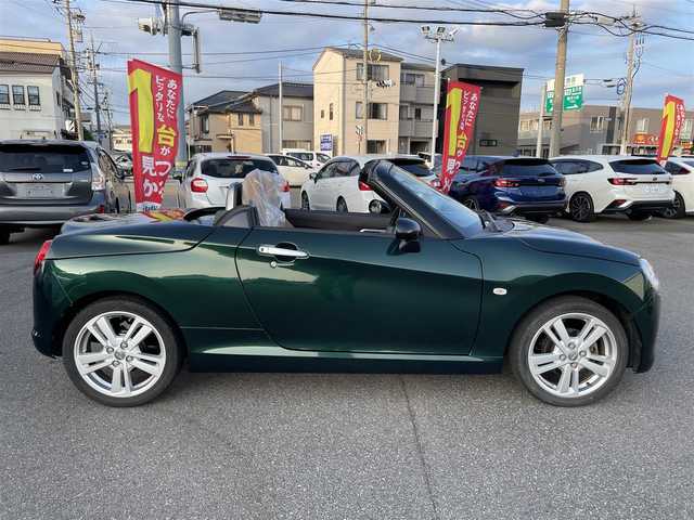 ダイハツ コペン セロ 石川県 2016(平28)年 5.7万km ブリティッシュグリーンマイカ 社外メモリーナビ/CD/DVD/フルセグTV/LEDヘッドライト/ETC/スマートキー/プッシュスタート/シートヒーター/ETC/純正アルミホイール/電動ミラー/電動オープン