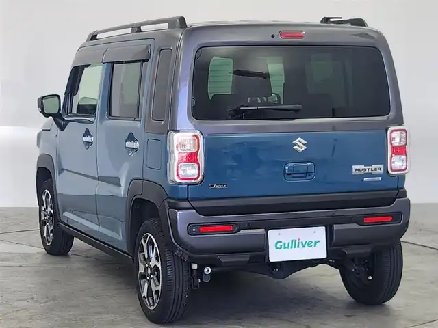 スズキ ハスラー Jスタイル Ⅱ ターボ 愛知県 2023(令5)年 1.5万km デニムブルー ガンメタリック 2トーン ４WD/純正9インチメモリナビ/（CD/DVD/BT/フルセグTV)/全方位モニター/追従クルーズコントロール/前席シートヒーター/前後ドラレコ/ETC/衝突軽減システム/ダウンヒルアシストコントロール/レーンキープアシスト/コーナーセンサー/オートマチックハイビーム/ドアバイザー/ルーフレール/純正フロアマット/純正１５インチAW/純正LEDヘッドライト