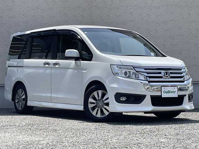 ホンダ ステップワゴン スパーダ Z 大阪府 2015(平27)年 6.2万km ホワイトオーキッドパール ワンオーナー/純正９インチインターナビ(VXM-155VFNi)/BT/CD/DVD/USB/SD/TV/バックカメラ/ドライブレコーダー/両側パワースライドドア/クルーズコントロール/パドルシフト/オートライト/アクティブコーナリングライト/フロントフォグ/純正フロアマット/純正16インチAW/電格ミラー/ドアバイザー/スペアキー/ETC