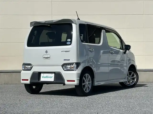 スズキ ワゴンＲ スティングレー HYBRID X 茨城県 2017(平29)年 5.2万km ピュアホワイトP 純正メモリナビ/　（AM/FM/CD/BT）/ワンセグテレビ/プッシュスタート/シートヒーター/フォグランプ/純正ドアバイザー/純正フロアマット
