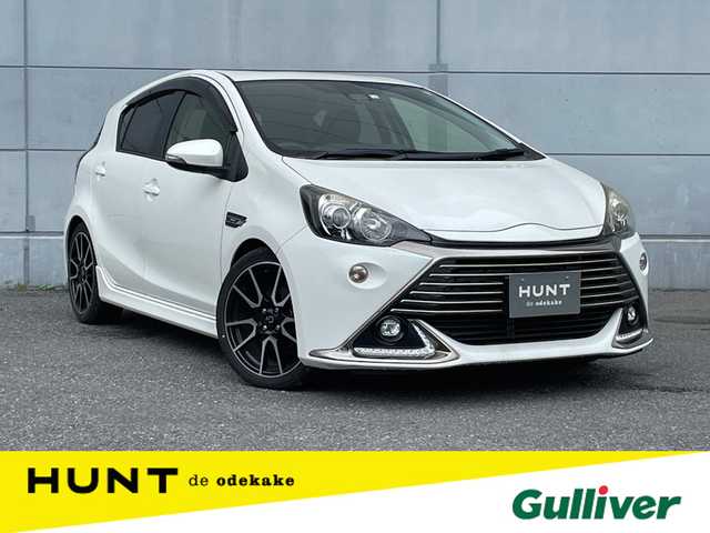 トヨタ アクア G G’s 千葉県 2016(平28)年 6.9万km ライムホワイトパールクリスタルシャイン 純正7インチナビ/バックカメラ/クルーズコントロール/ETC/ハーフレザーシート/ドアバイザー/LED/レーンキープアシスト/オートハイビーム/リモコンキー/純正アルミ