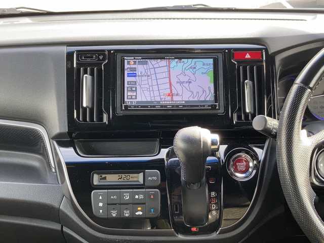 ホンダ Ｎ ＷＧＮ カスタムGターボSSブラックスタイルP 佐賀県 2018(平30)年 4.1万km クリスタルブラックパール Stradaナビ/バックカメラ/CTBA/クルーズコントロール/ハーフレザーシート/シートヒーター/ビルトインETC/ステアリングリモコン/プッシュスタート/スマートキー/HIDヘッドライト/フォグライト/純正ブラックアルミホイール