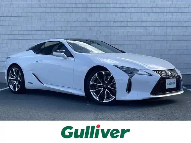 レクサス ＬＣ 500h Lパッケージ 愛知県 2021(令3)年 10.8万km ホワイトノーヴァガラスフレーク サンルーフ/赤レザーシート/前後ドライブレコーダー/ブラインドスポットモニター/パドルシフト（10段階CVT）/レクサスアナログ時計/純正21インチアルミホイール/バックカメラ/フルセグTV/CD/DVD再生機能/Bluetooth/USB/AUX接続機能/パワーシート（運転席・助手席）/シートメモリー（運転席 3名分）/シートヒーター＆シートベンチレーション（運転席・助手席）/レーダークルーズコントロール/レーンキープアシスト/電動チルト＆テレスコピックステアリング/デュアルオートエアコン/ETC2.0/スマートキー/プッシュスタート