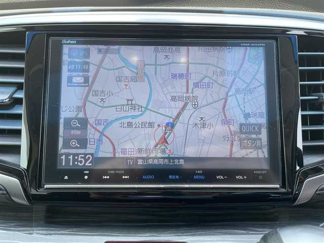 ホンダ オデッセイ ハイブリッド アブソルート ホンダセンシング 富山県 2016(平28)年 8.8万km プレミアムヴィーナスブラックP 純正8インチナビ/フルセグTV/ＤＶＤ再生/Bluetooth/バックカメラ/純正フリップダウンモニター/両側パワースライドドア/ドライブレコーダー/レーダークルーズコントロール/レーンキープアシスト/衝突軽減ブレーキ/LEDオートライト/LEDフォグライト/運転席パワーシート/後席サンシェード/社外AWスタッドレスタイヤ4本積込