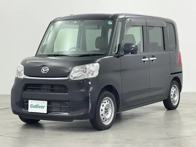 ダイハツ タント X 群馬県 2016(平28)年 2.4万km ブラックマイカメタリック 純正ナビ　フルセグＴＶ　片側電動スライドドア　アイドリングストップ　前後ドライブレコーダー　スマートキー　ミラクルオープンドア　オートライト　社外ＥＴＣ　横滑り防止機能　プッシュスタート　禁煙車