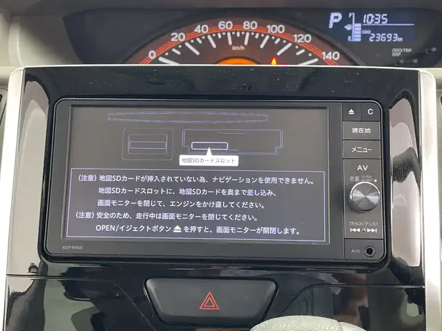 ダイハツ タント X 群馬県 2016(平28)年 2.4万km ブラックマイカメタリック 純正ナビ　フルセグＴＶ　片側電動スライドドア　アイドリングストップ　前後ドライブレコーダー　スマートキー　ミラクルオープンドア　オートライト　社外ＥＴＣ　横滑り防止機能　プッシュスタート　禁煙車
