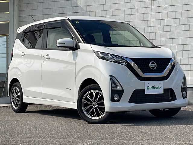 日産 デイズ ハイウェイスターX 福島県 2019(令1)年 4.4万km ホワイトパール 純正７インチナビ　全方位Ｃ　プロパイロット　フルセグ　ＢＴ　電動パーキング　ＥＴＣ　追従型クルコン　前席シートヒーター　ディスプレイ機能付ルームミラー　ＬＥＤ　フォグランプ　純正エンスタ　ドアバイザー