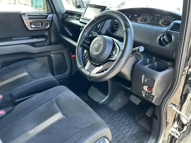 ホンダ Ｎ ＢＯＸ カスタム G EX ホンダセンシング 島根県 2018(平30)年 8万km クリスタルブラックパール 純正ナビGathers/Bluetooth/ワンセグ/ECON/ホンダセンシング/衝突軽減ブレーキ/コーナーセンサー/レーダークルーズコントロール/レーンキープアシスト/バックカメラ/左側電動スライドドア/ETC/LEDオートライト/フォグランプ/スマートキー/社外AW SMACK AME14インチ/プッシュスタート/ドアバイザー