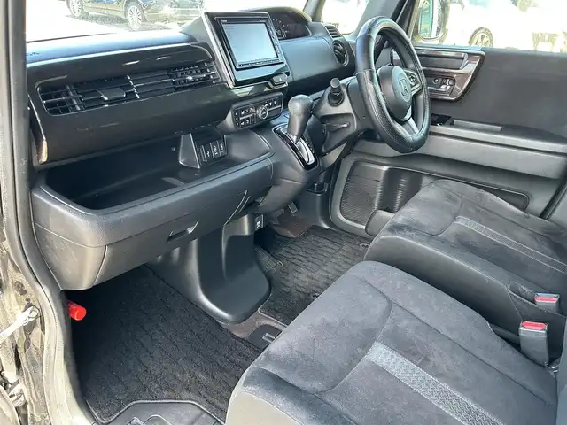 ホンダ Ｎ ＢＯＸ カスタム G EX ホンダセンシング 島根県 2018(平30)年 8万km クリスタルブラックパール 純正ナビGathers/Bluetooth/ワンセグ/ECON/ホンダセンシング/衝突軽減ブレーキ/コーナーセンサー/レーダークルーズコントロール/レーンキープアシスト/バックカメラ/左側電動スライドドア/ETC/LEDオートライト/フォグランプ/スマートキー/社外AW SMACK AME14インチ/プッシュスタート/ドアバイザー