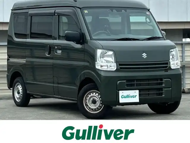 スズキ エブリイ PA リミテッド 静岡県 2023(令5)年 2.7万km クールカーキPM 純正7インチディスプレイオーディオ/両側スライドドア/ハイルーフ/純正フロアマット/衝突軽減/アイドリングストップ/車線逸脱警報機能/パーキングセンサー/オートハイビーム/ETC車載器/USB電源ソケット（Type-A/Type-C）/バックカメラ