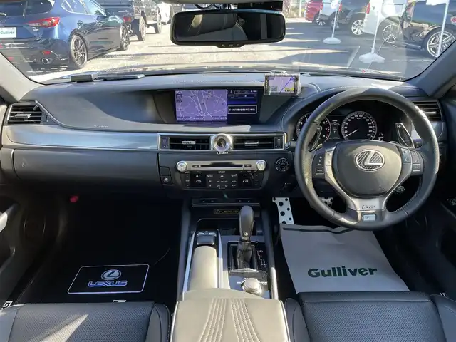 レクサス ＧＳ 350 Fスポーツ 千葉県 2012(平24)年 4.8万km ブラック 社外エアロ(F/S/R)/社外フロントバンパー/社外3連LEDヘッドライト/RS-R車高調＆ローダウンサス/VOLKRACING20インチアルミホイール/社外テールランプ/マークレビンソンサウンドシステム/純正HDDメーカーオプションナビ/・CD/DVD/MSV/Bluetooth/フルセグ/バックカメラ/レザーシート/前席パワーシート/前席シートヒーター/前席シートベンチレーション/アダプティブクルーズコントロール/スマートキー/パワートランクリッド/前後コーナーセンサー/ヘッドアップディスプレイ/オートマチックハイビーム/パドルシフト/社外タワーバー/社外ドライブレコーダー/ビルトインETC/フォグランプ/本革巻きステアリング/サイド＆カーテンエアバッグ/電動リヤサンシェード